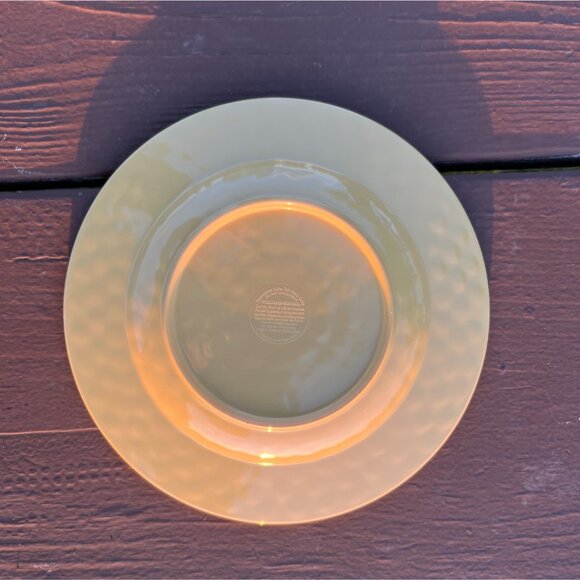 William Sonoma Rustic Yellow Salad Plates 8" Set Of 4 Vintage Distressed Look Du - Picture 6 of 8